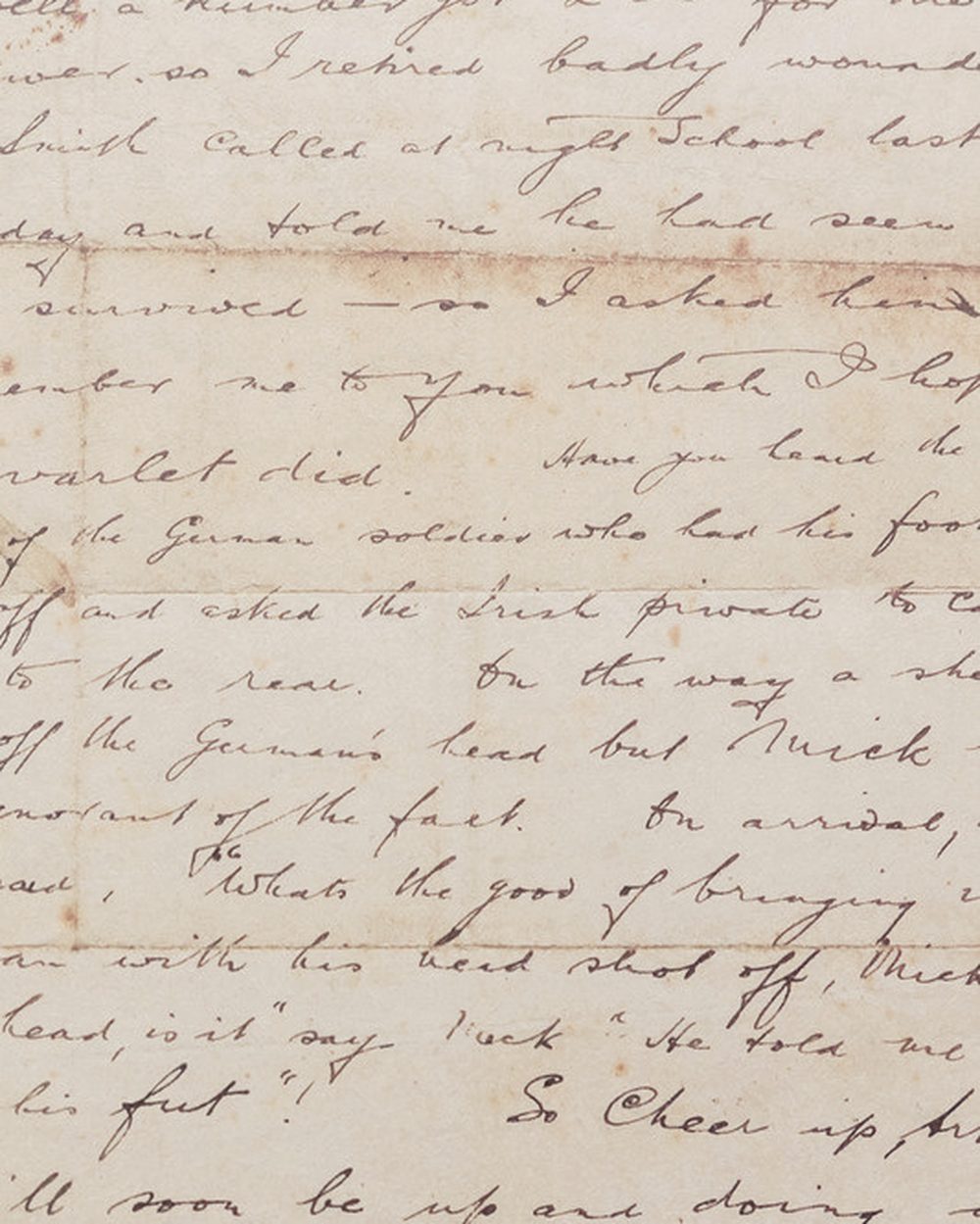 A page of handwritten correspondence on aged, foxed paper.